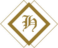 Hadfield Law Firm Logo (Double diamonds horizontally offset from each other by about 1/4 of the diamonds width with a stylized letter H in the center)